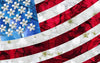 Floral USA Flag Capri Leggings